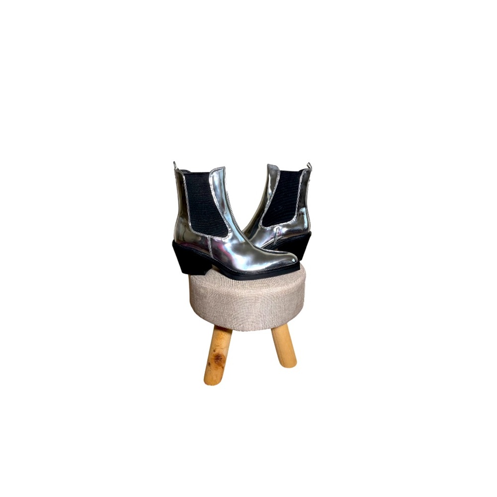 Circus NY Silver Metallic Mindy Booties
